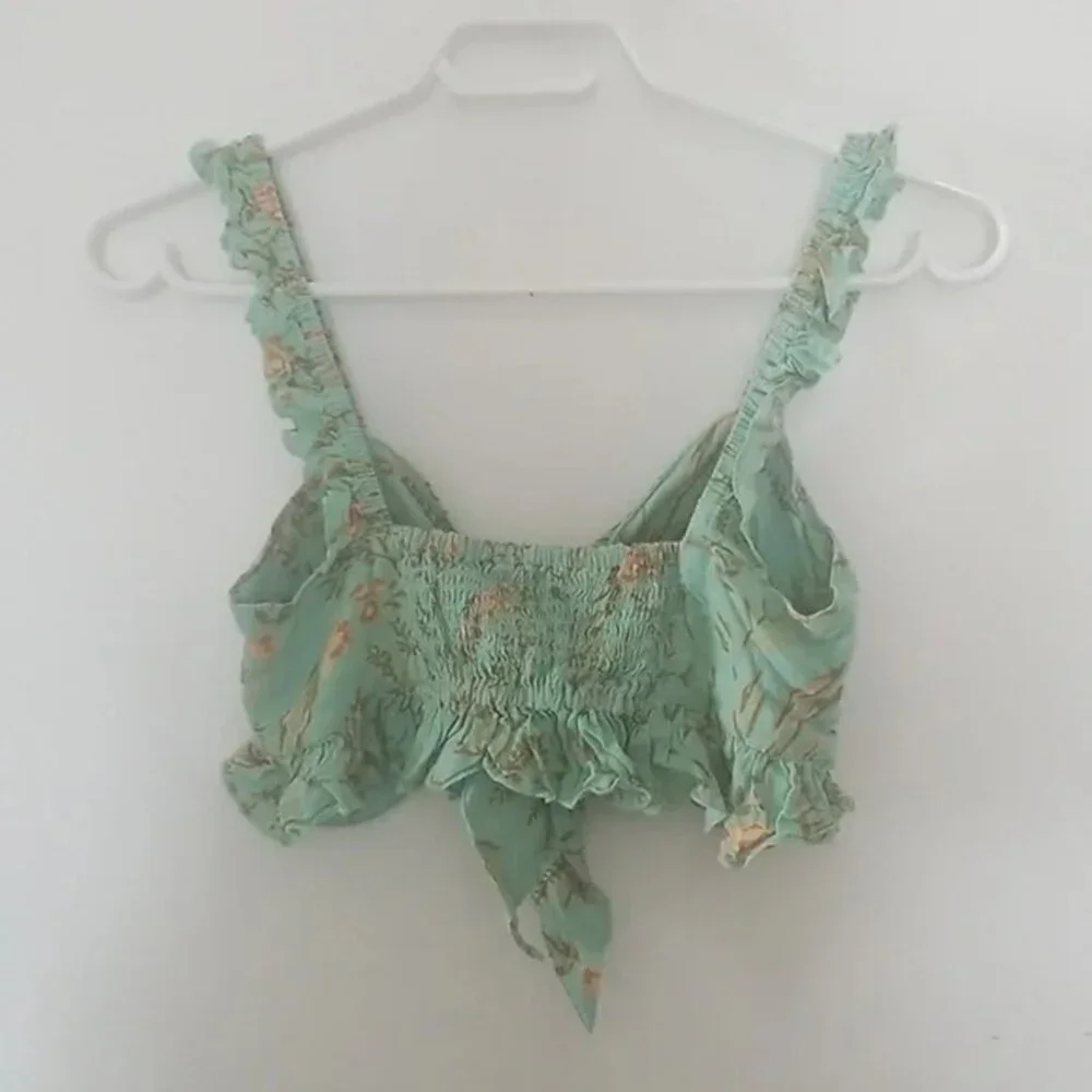 Spell High Low Skirt in Aqua and Beige - Picture 11 of 16